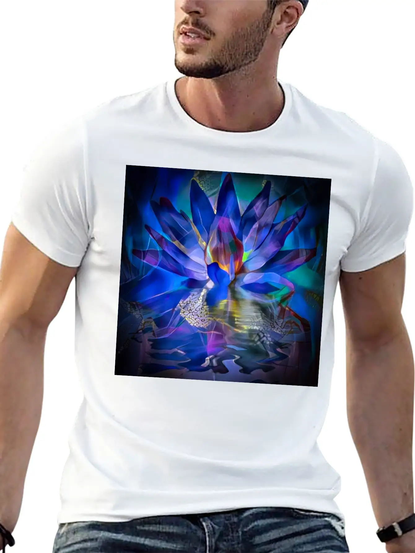 Lotus Flower Classic Cotton Tee – Unisex Comfort For Any Season