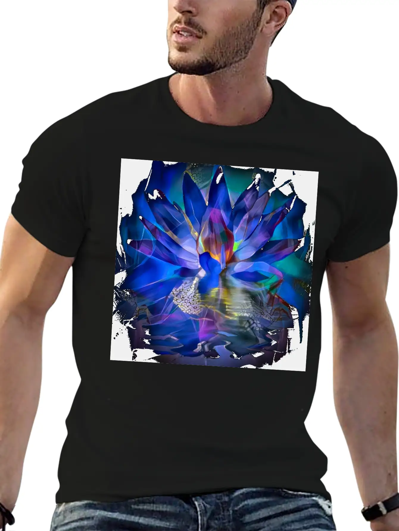 Lotus Flower Classic Cotton Tee – Unisex Comfort For Any Season