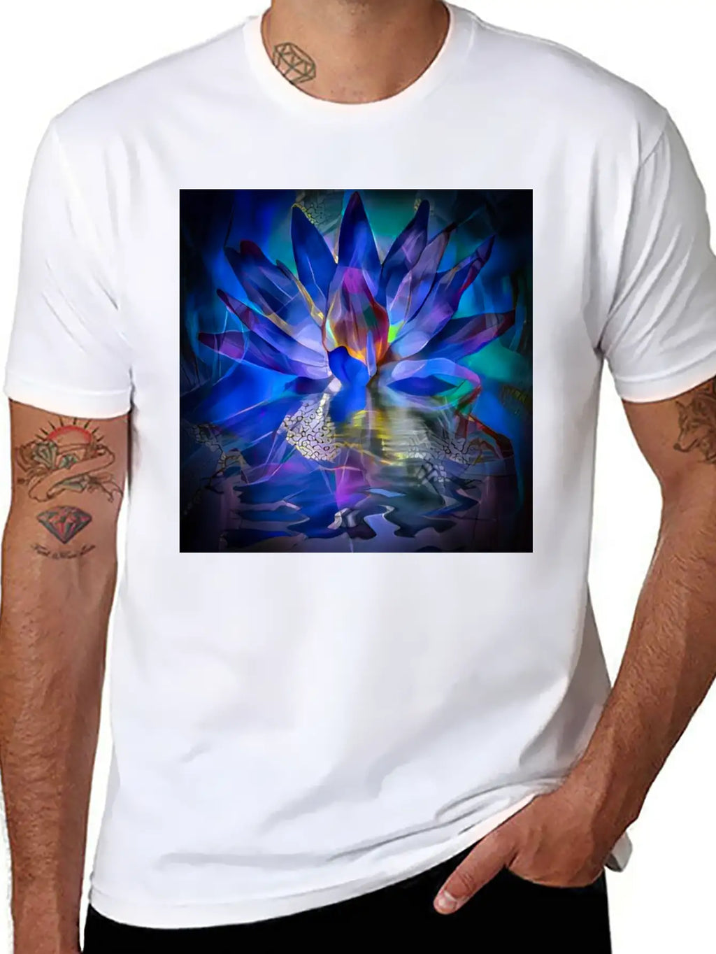 Lotus Flower Classic Cotton Tee – Unisex Comfort For Any Season