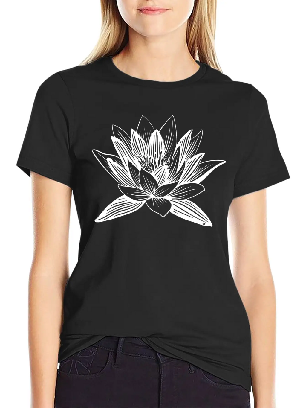 Lotus Flower Lotus Flower Asian Wellness Symbol Basic Graphic T-Shirt – Daily Comfort In Soft Cotton