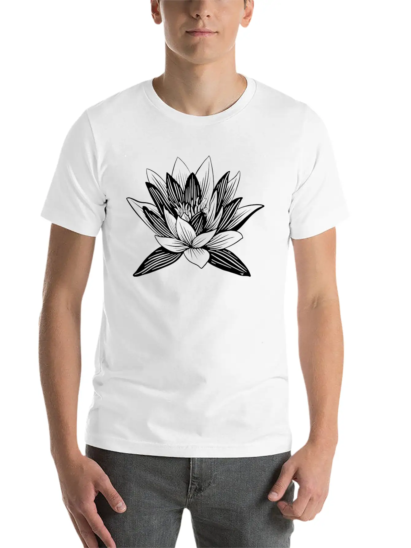 Lotus Flower Lotus Flower Asian Wellness Symbol Basic Graphic T-Shirt – Daily Comfort In Soft Cotton