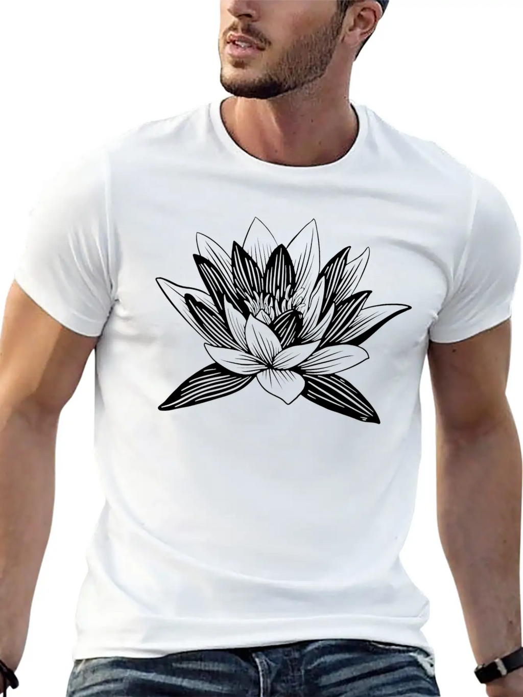 Lotus Flower Lotus Flower Asian Wellness Symbol Basic Graphic T-Shirt – Daily Comfort In Soft Cotton