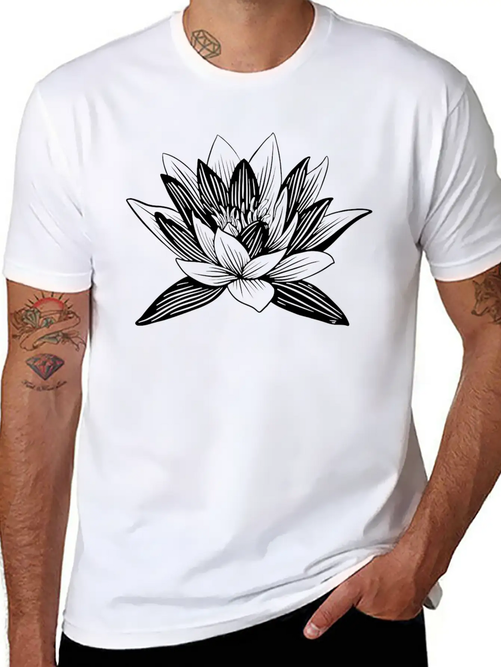 Lotus Flower Lotus Flower Asian Wellness Symbol Basic Graphic T-Shirt – Daily Comfort In Soft Cotton