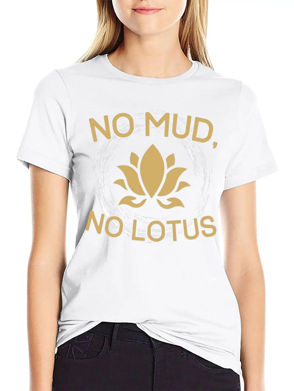 Lotus Saying Breathable Graphic T-Shirt – Perfect For Casual Days