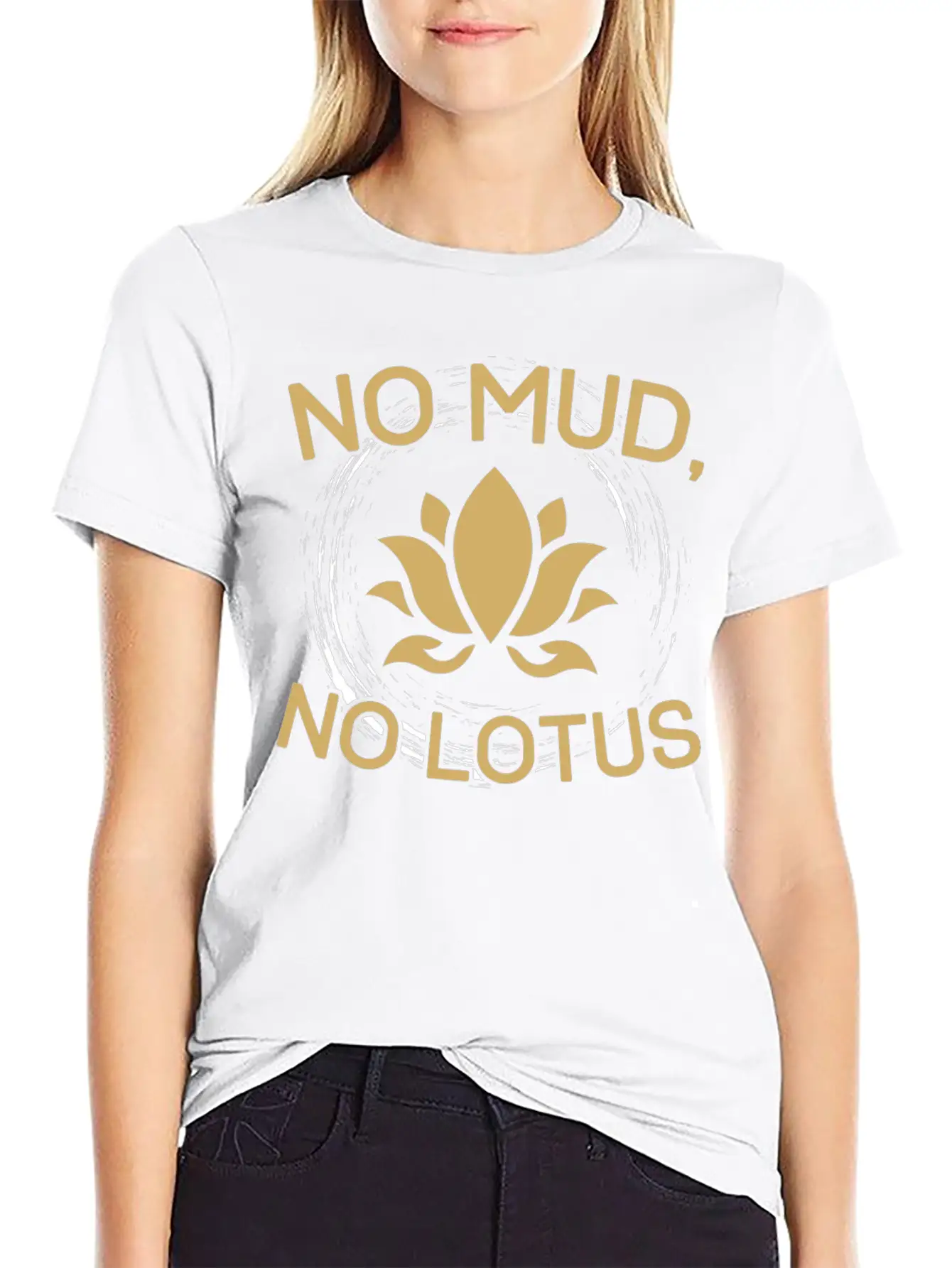 Lotus Saying Breathable Graphic T-Shirt – Perfect For Casual Days