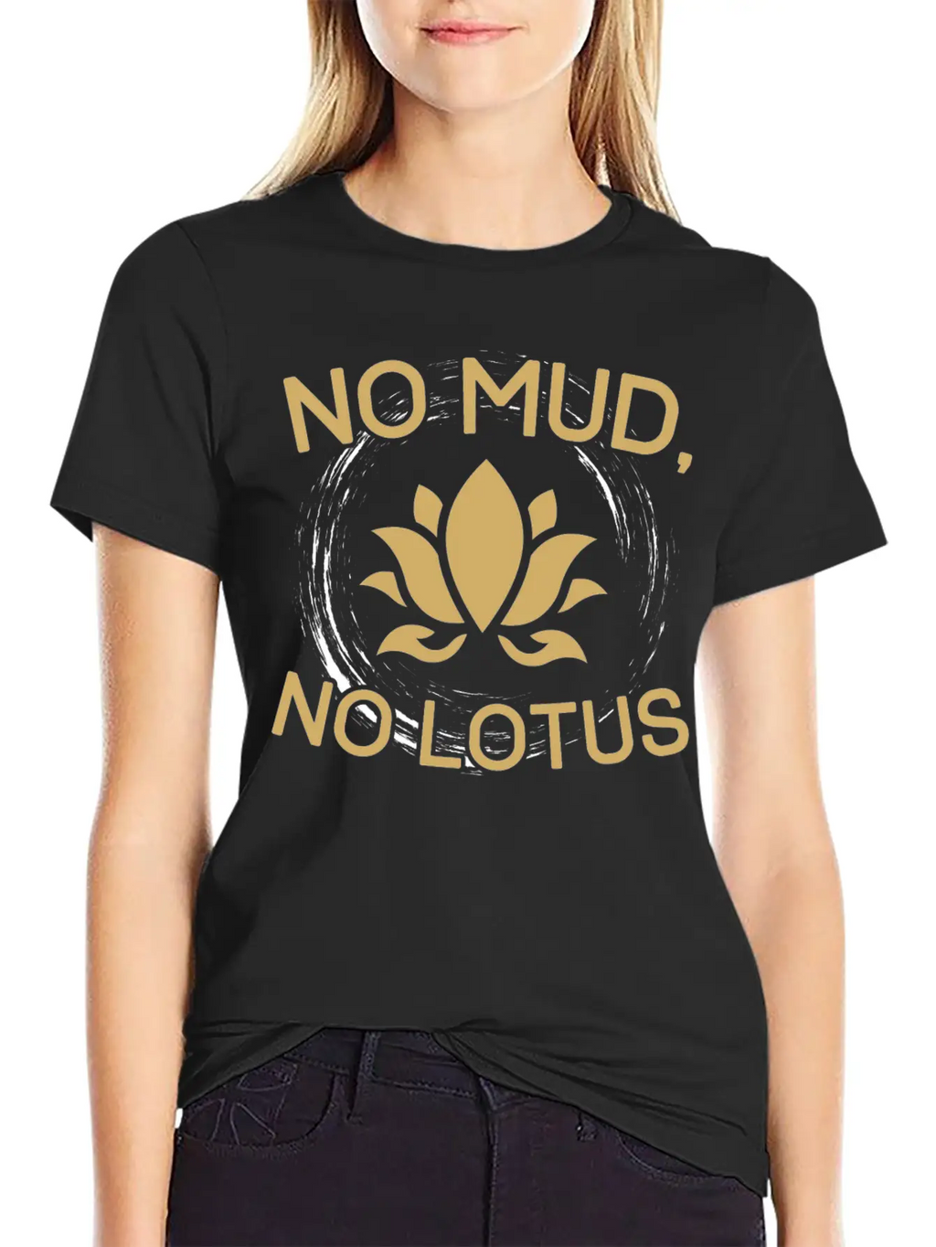 Lotus Saying Breathable Graphic T-Shirt – Perfect For Casual Days