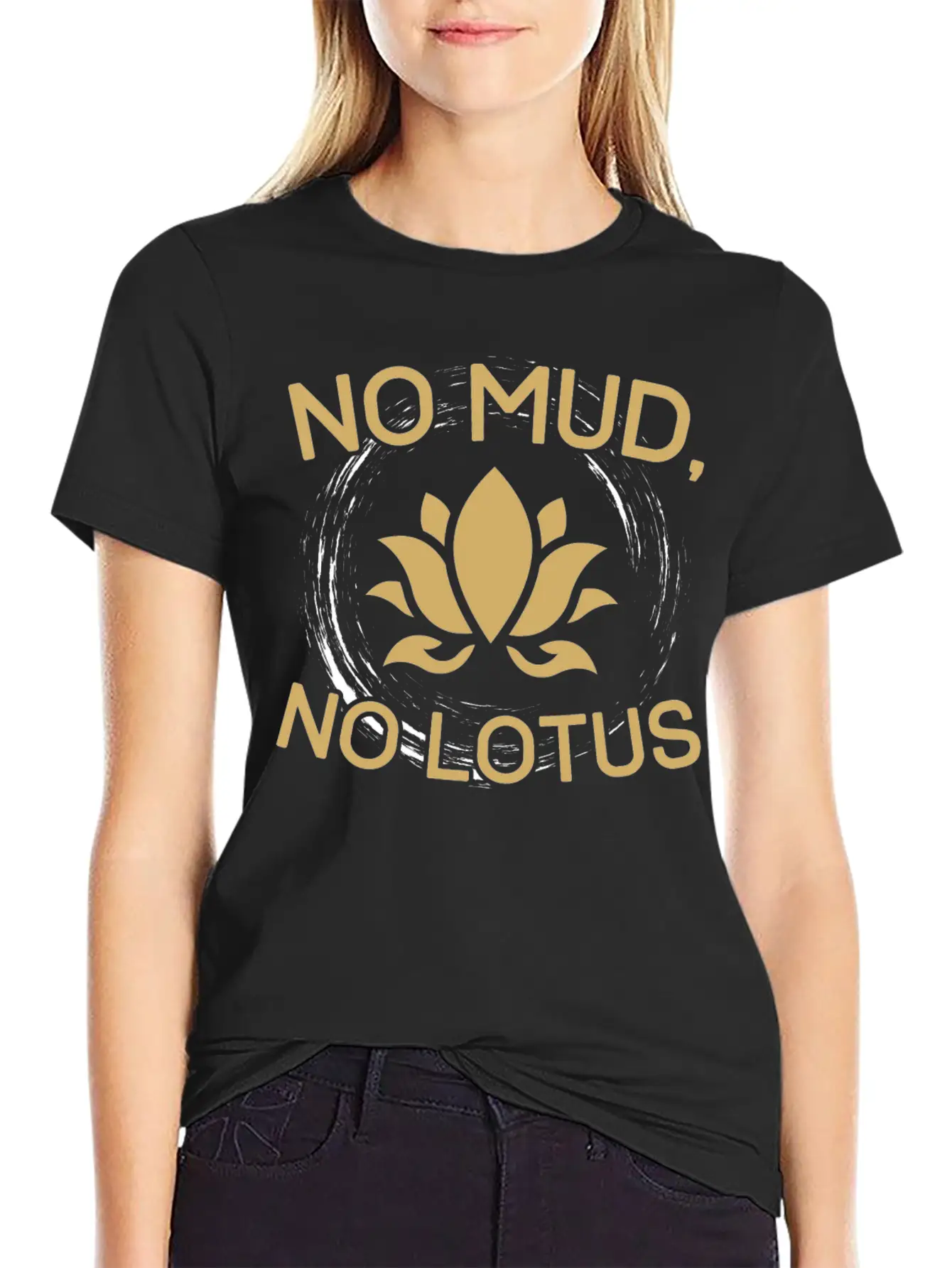 Lotus Saying Breathable Graphic T-Shirt – Perfect For Casual Days