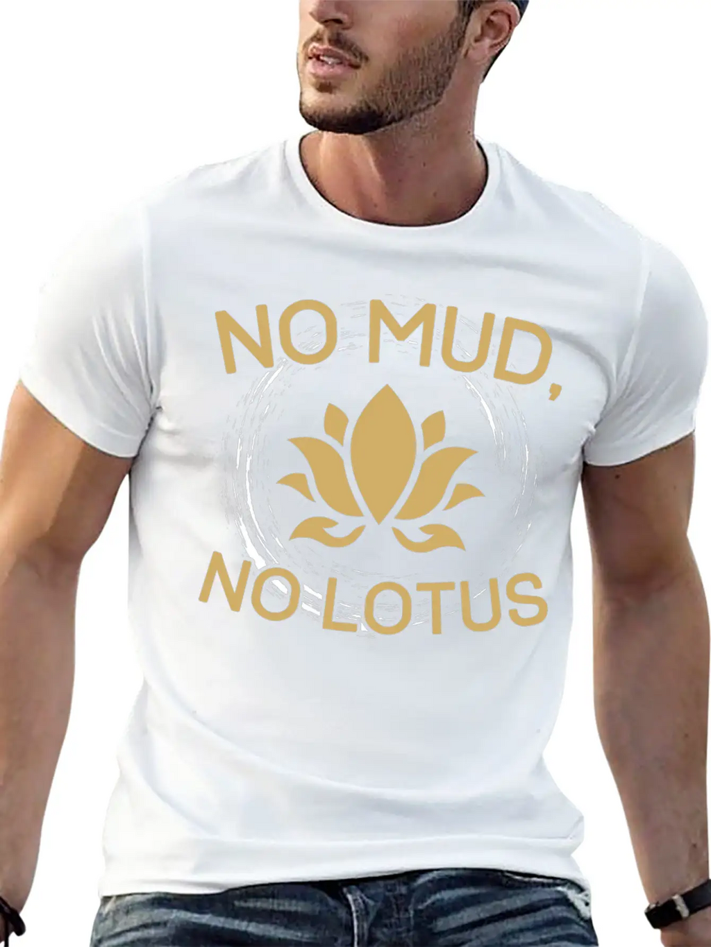 Lotus Saying Breathable Graphic T-Shirt – Perfect For Casual Days