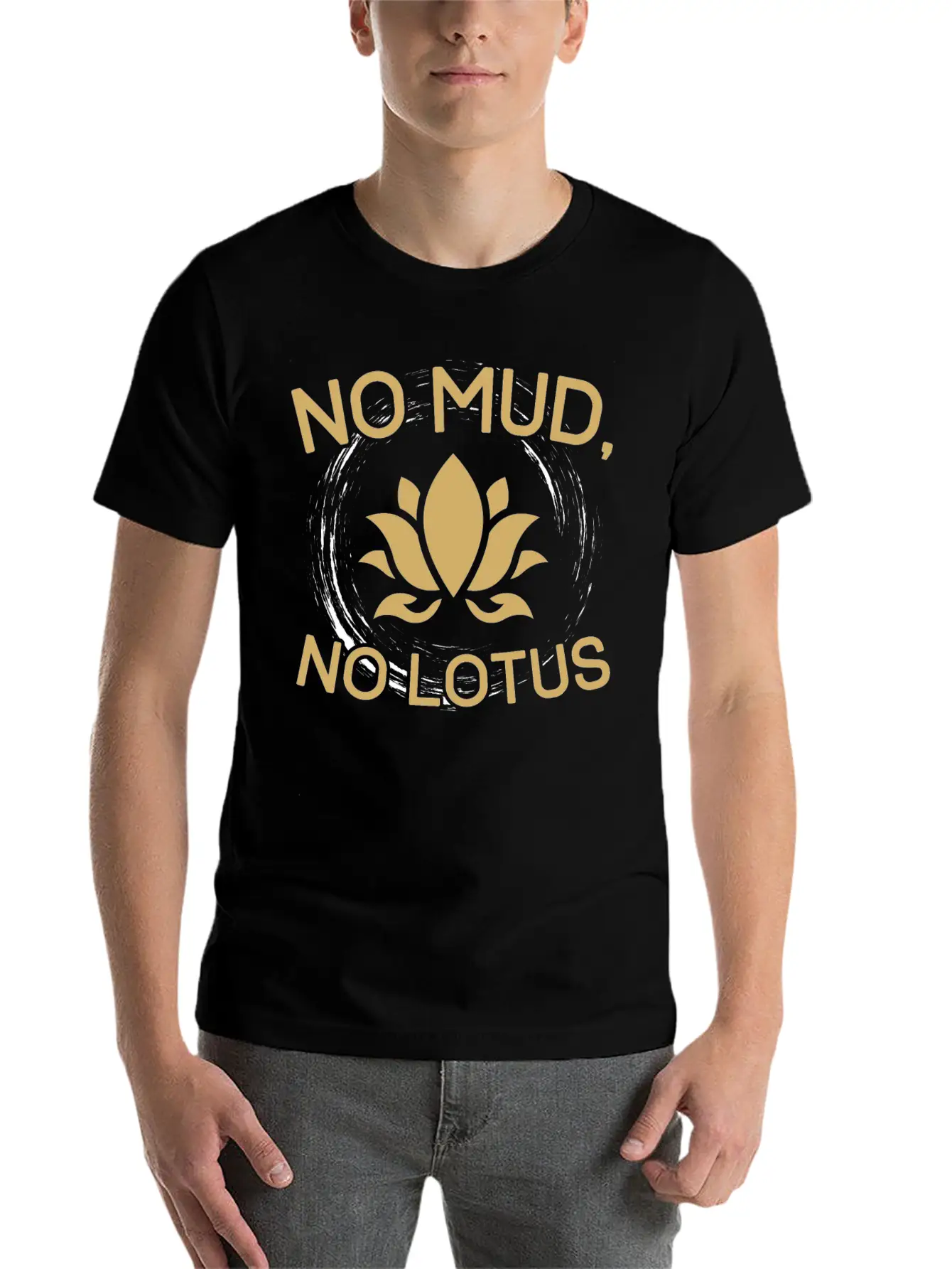 Lotus Saying Breathable Graphic T-Shirt – Perfect For Casual Days