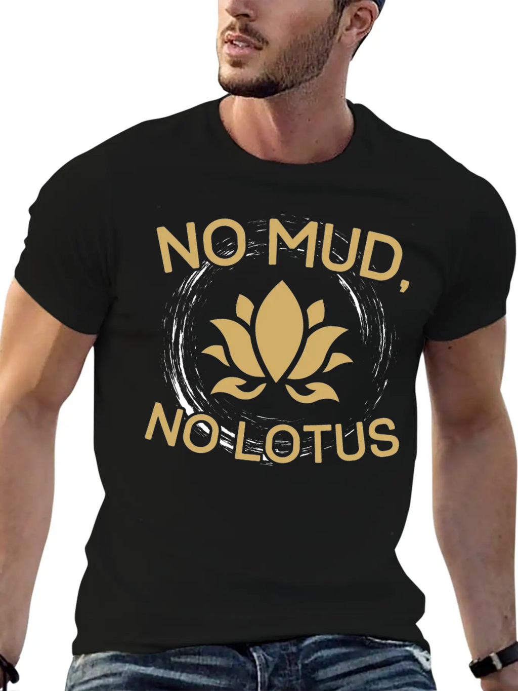 Lotus Saying Breathable Graphic T-Shirt – Perfect For Casual Days