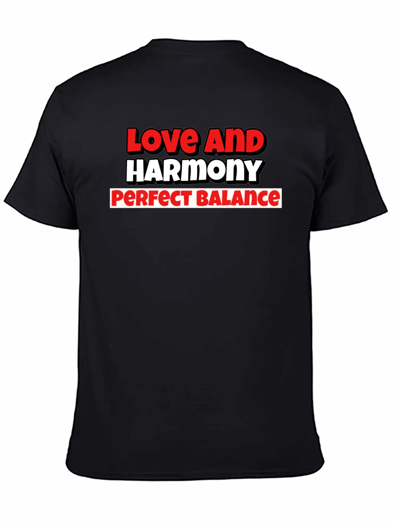 Love And Harmony Perfect Balance Basic Graphic T-Shirt – Daily Comfort In Soft Cotton