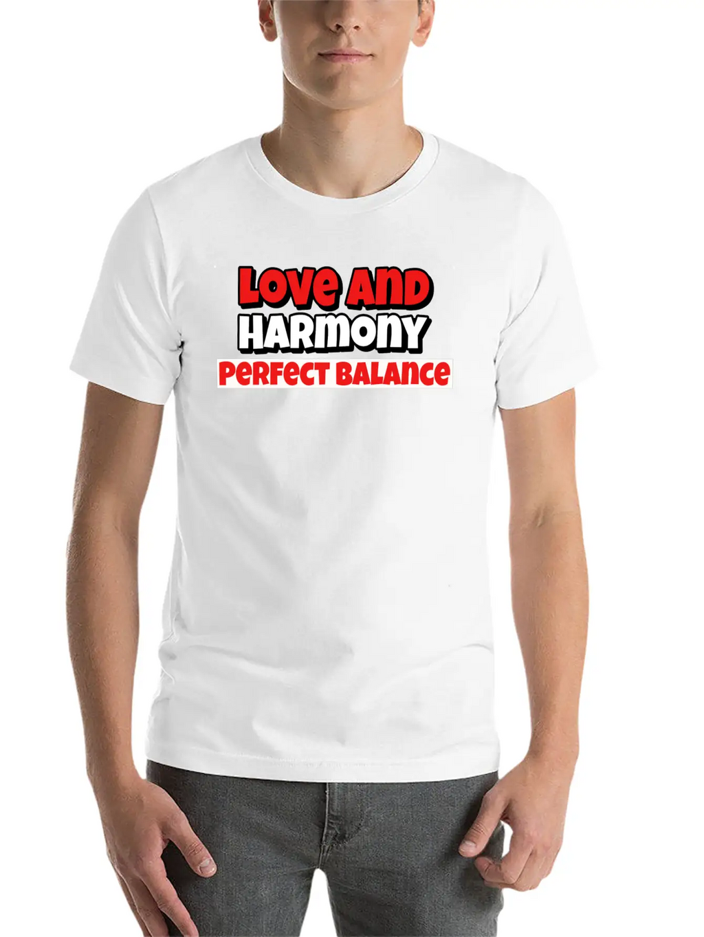 Love And Harmony Perfect Balance Basic Graphic T-Shirt – Daily Comfort In Soft Cotton