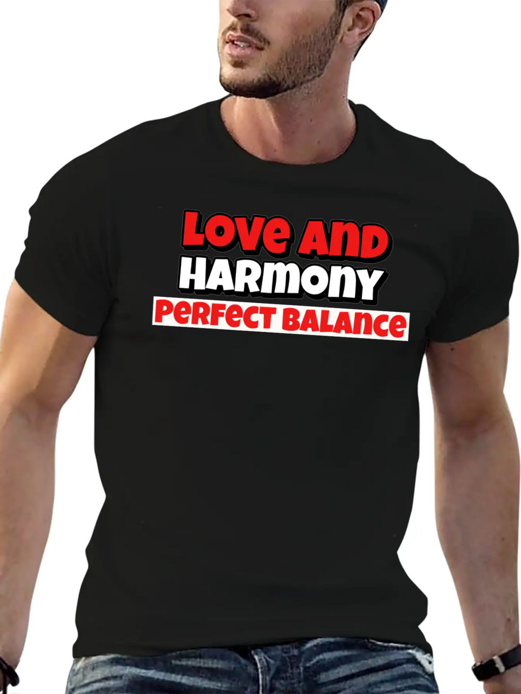 Love And Harmony Perfect Balance Basic Graphic T-Shirt – Daily Comfort In Soft Cotton