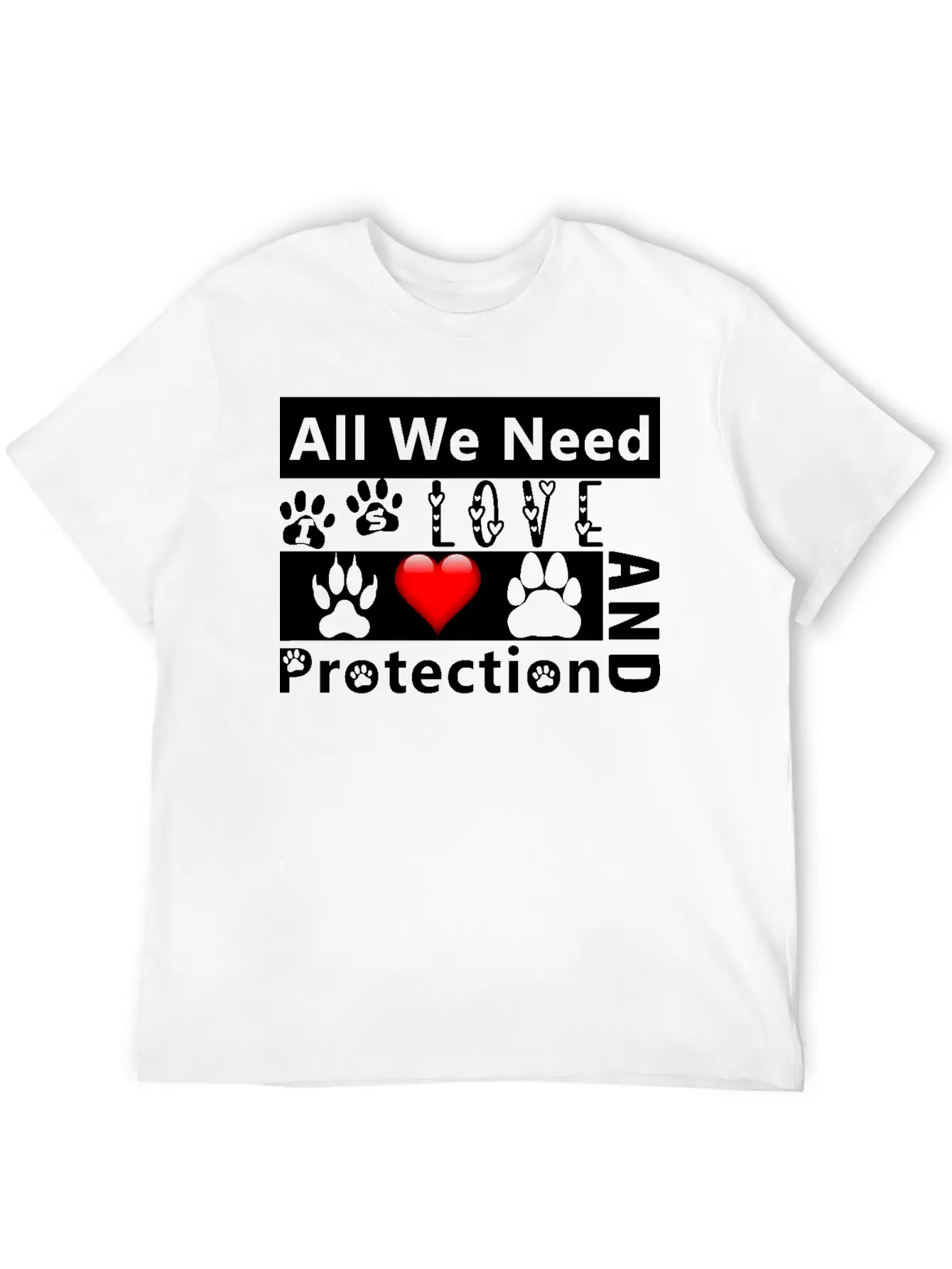 Love And Protection1 Stylish Everyday T-Shirt – Unisex Basic Cotton Tee