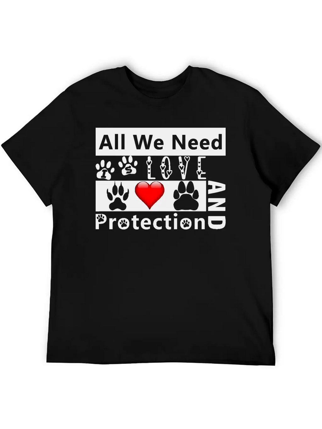 Love And Protection1 Stylish Everyday T-Shirt – Unisex Basic Cotton Tee
