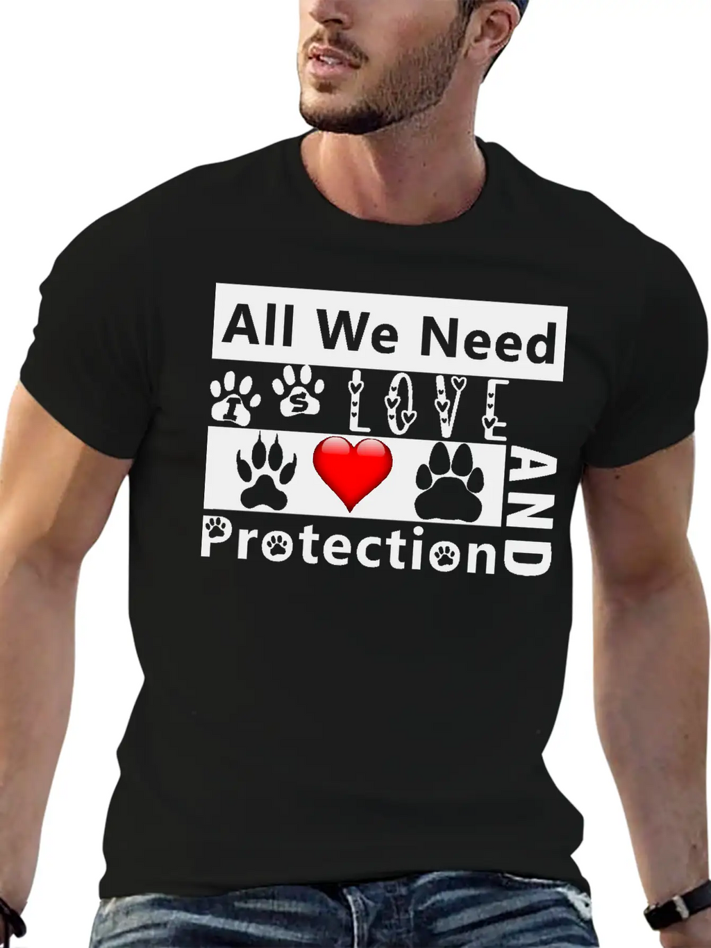 Love And Protection1 Stylish Everyday T-Shirt – Unisex Basic Cotton Tee