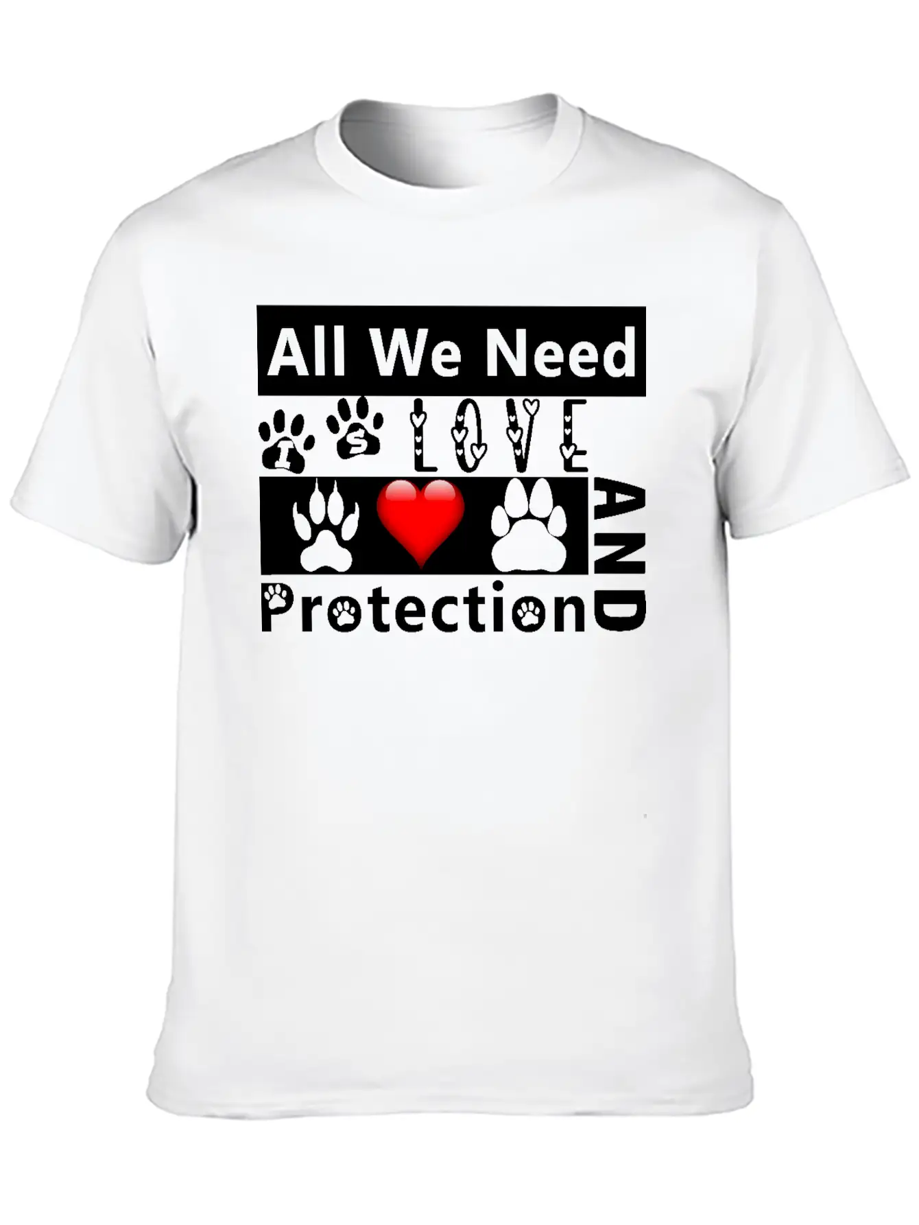 Love And Protection1 Stylish Everyday T-Shirt – Unisex Basic Cotton Tee