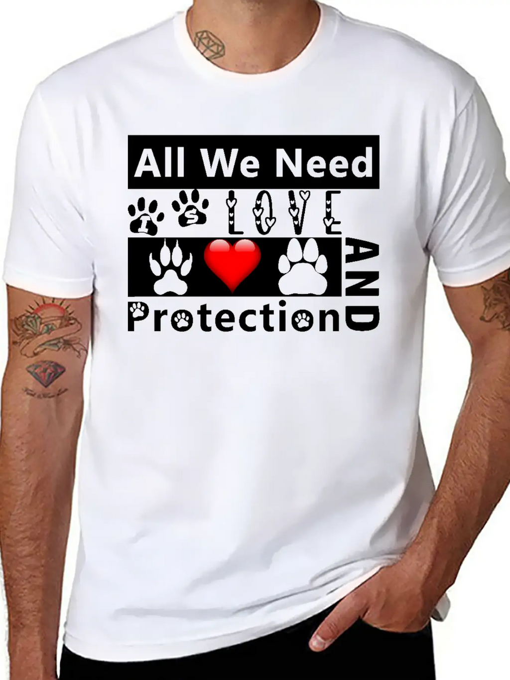 Love And Protection1 Stylish Everyday T-Shirt – Unisex Basic Cotton Tee
