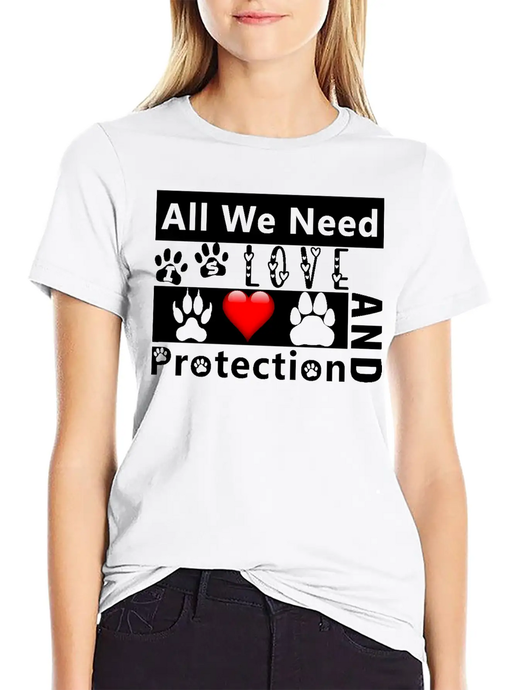 Love And Protection1 Stylish Everyday T-Shirt – Unisex Basic Cotton Tee