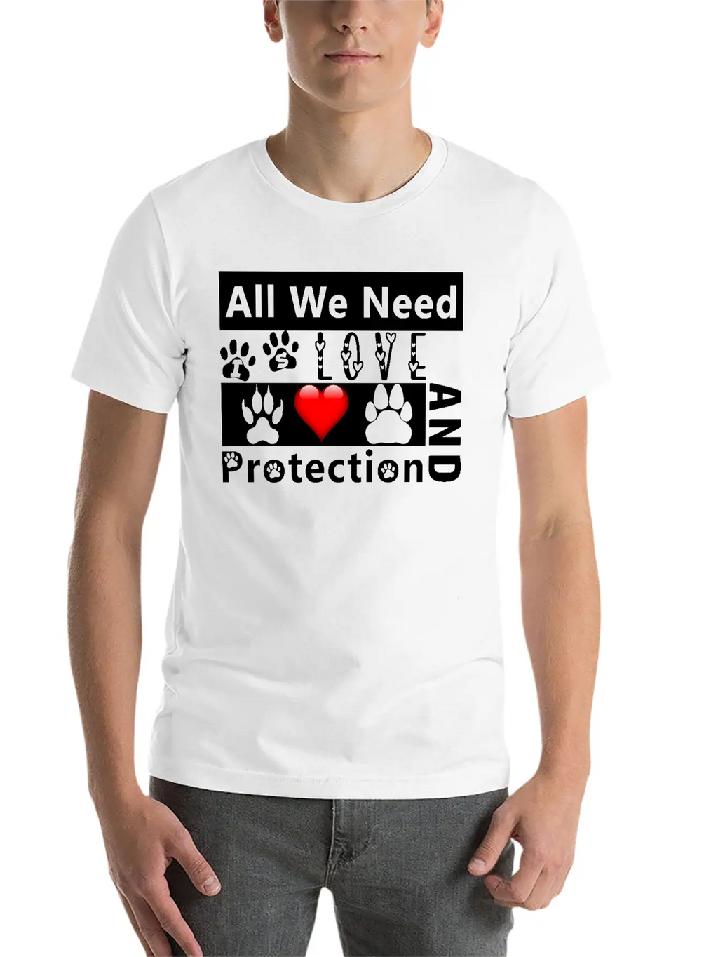 Love And Protection1 Stylish Everyday T-Shirt – Unisex Basic Cotton Tee