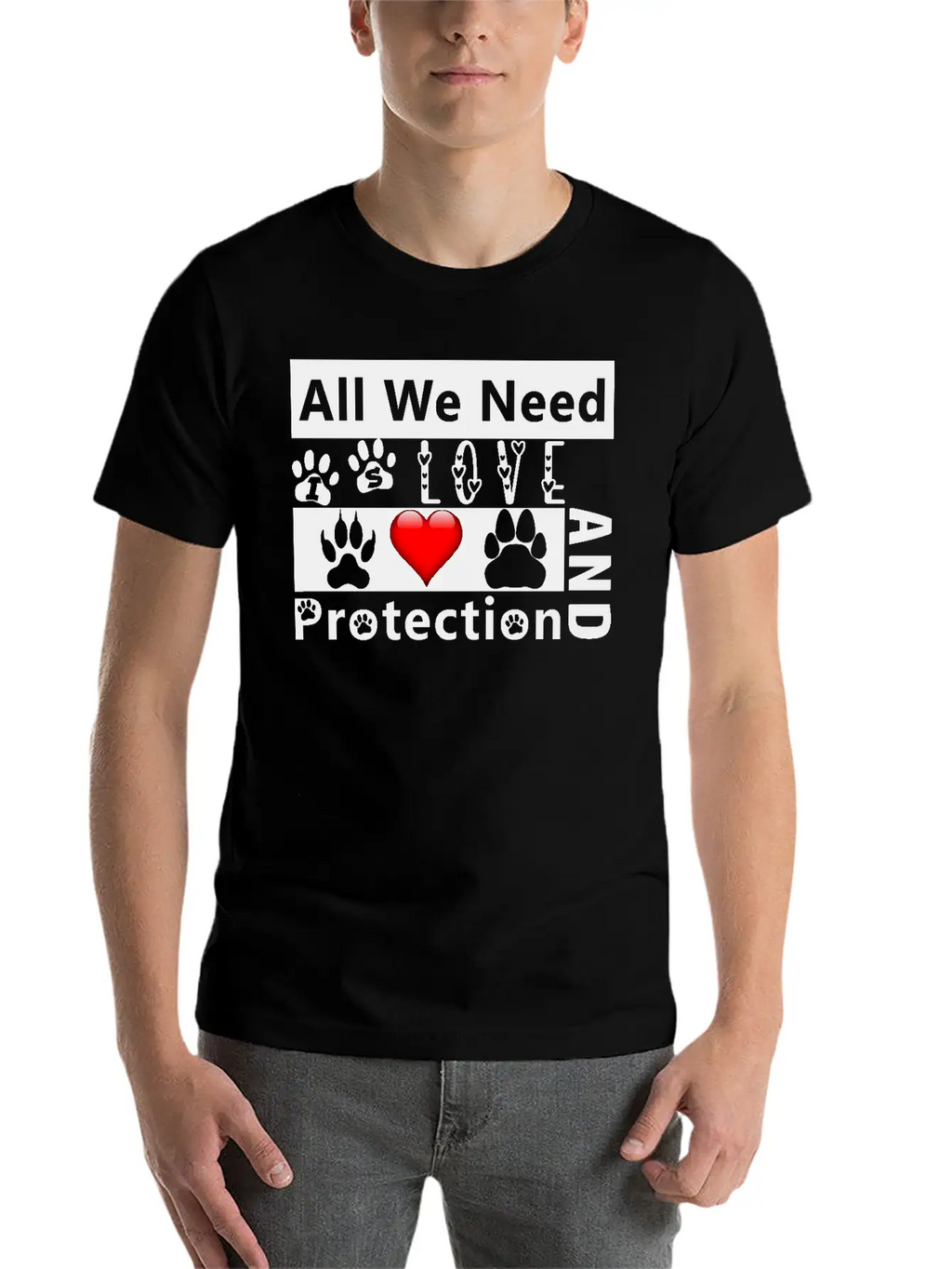 Love And Protection1 Stylish Everyday T-Shirt – Unisex Basic Cotton Tee