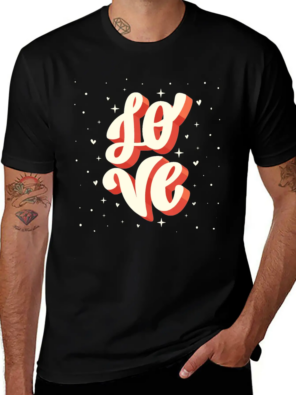 Love Big Lettering Classic Cotton Tee – Unisex Comfort For Any Season