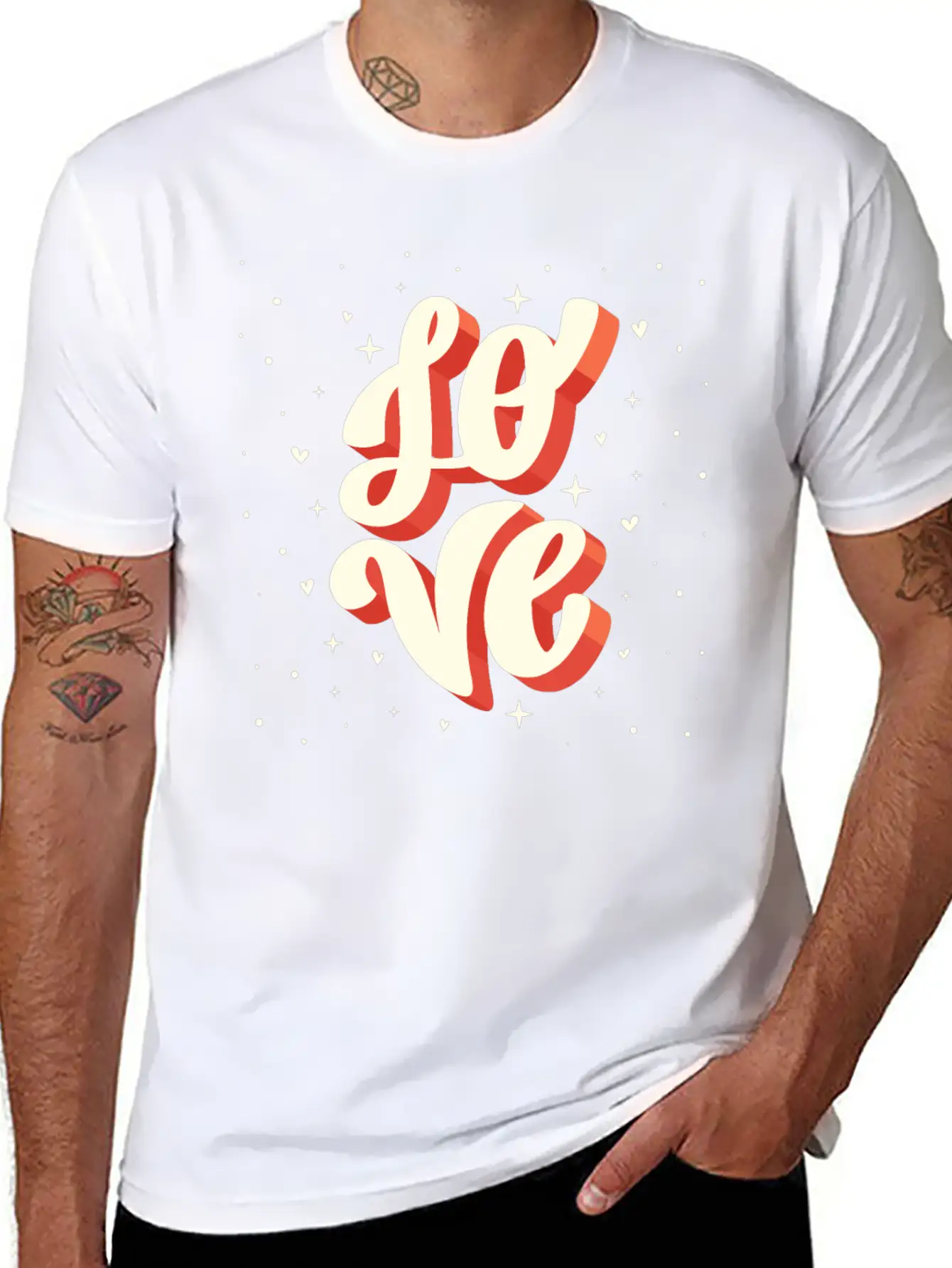 Love Big Lettering Classic Cotton Tee – Unisex Comfort For Any Season