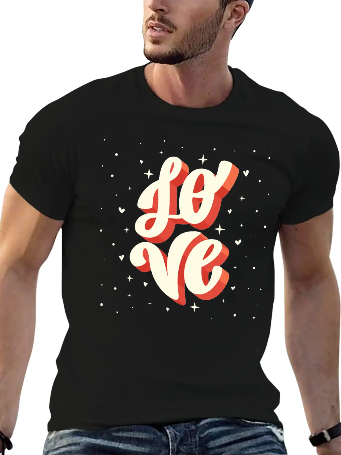 Love Big Lettering Classic Cotton Tee – Unisex Comfort For Any Season