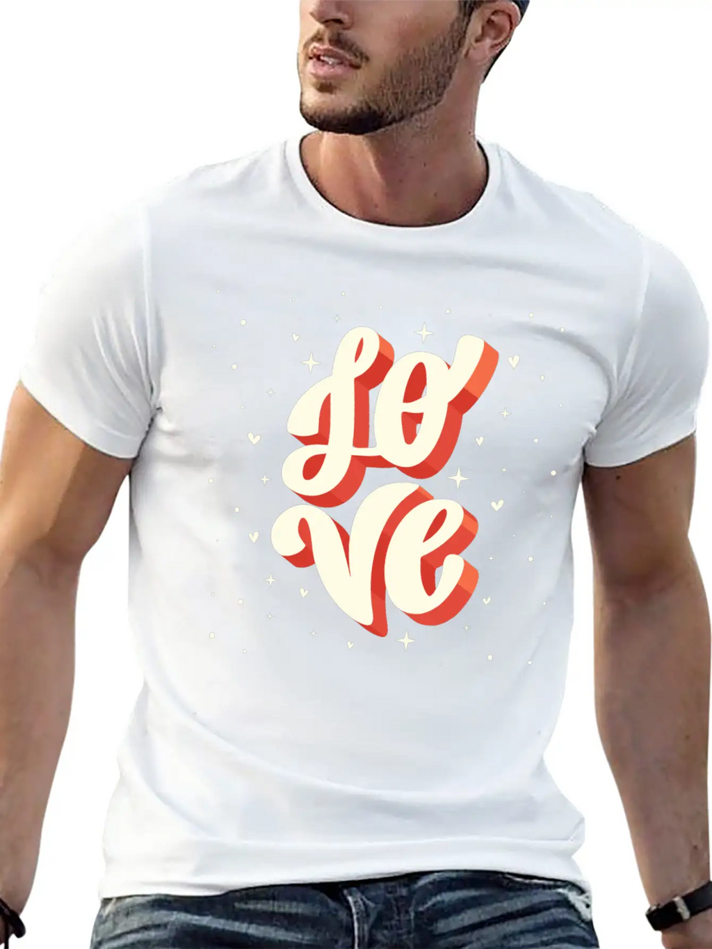 Love Big Lettering Classic Cotton Tee – Unisex Comfort For Any Season