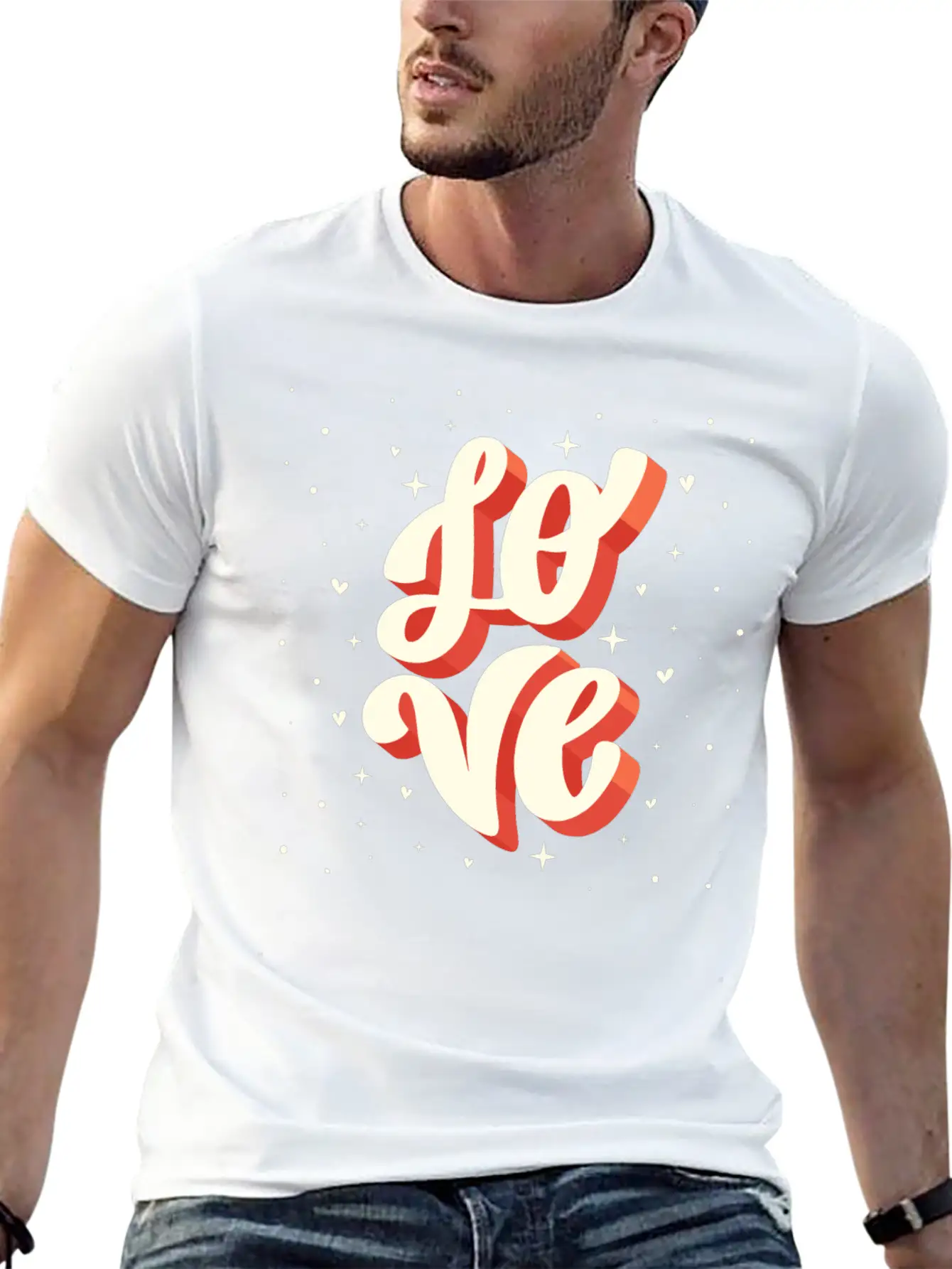 Love Big Lettering Classic Cotton Tee – Unisex Comfort For Any Season
