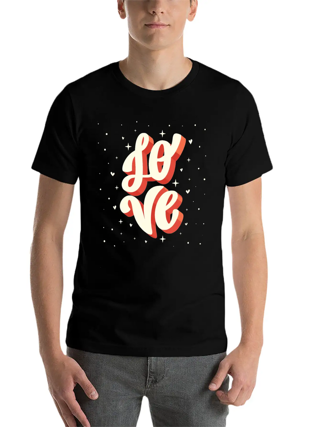 Love Big Lettering Classic Cotton Tee – Unisex Comfort For Any Season