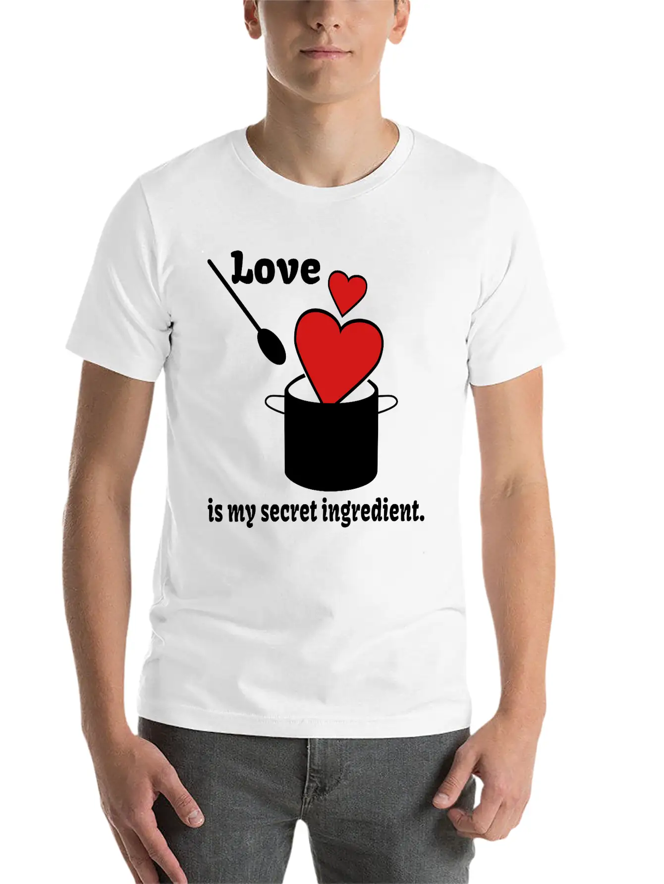 Love Cooking Saying Breathable Soft Cotton T-Shirt – Timeless Casual Look