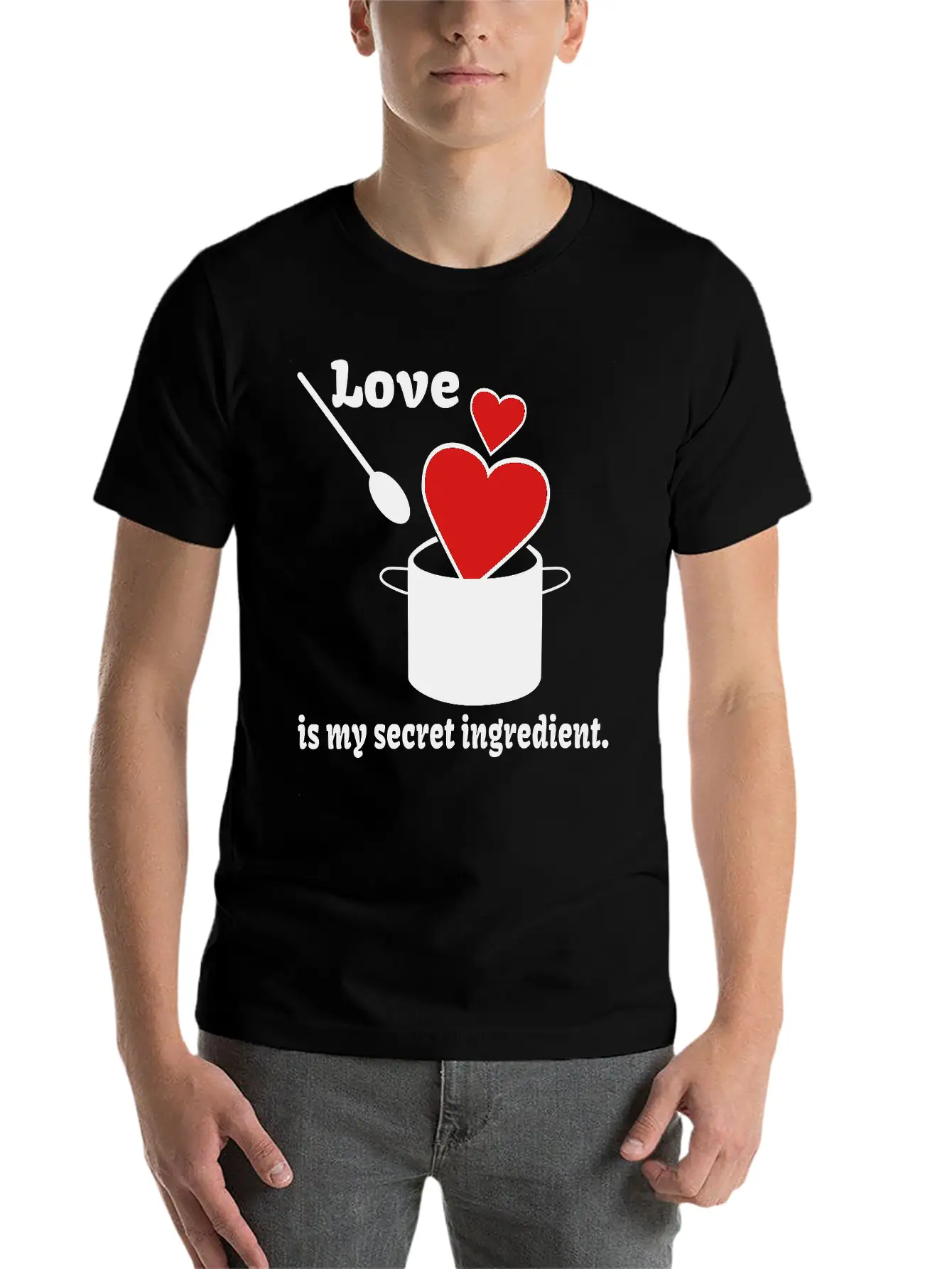 Love Cooking Saying Breathable Soft Cotton T-Shirt – Timeless Casual Look