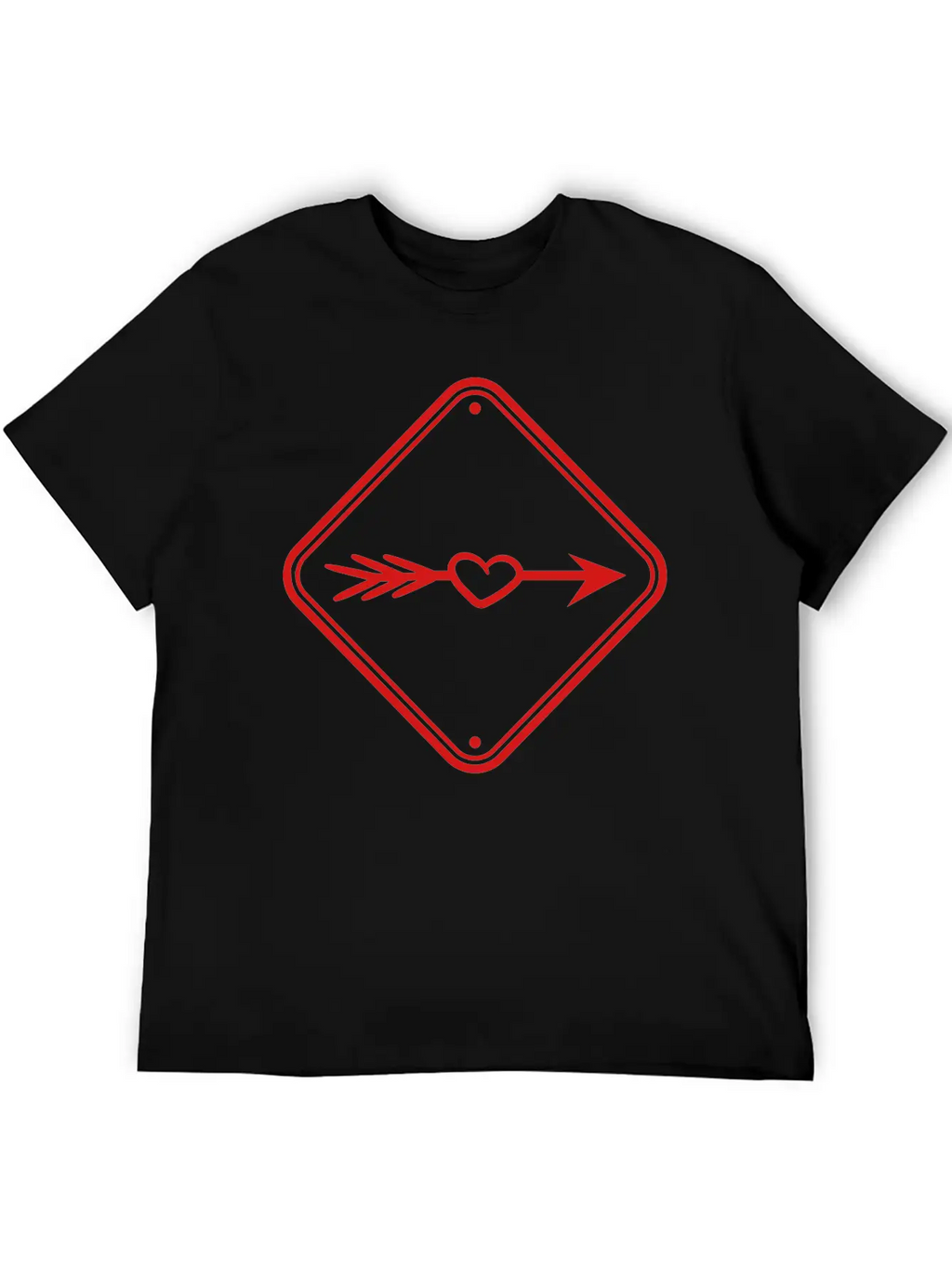 Love Eros Arrow Sign Hint Alert Beware Caution In Timeless Short Sleeve Tee – Comfy And Minimalist Design