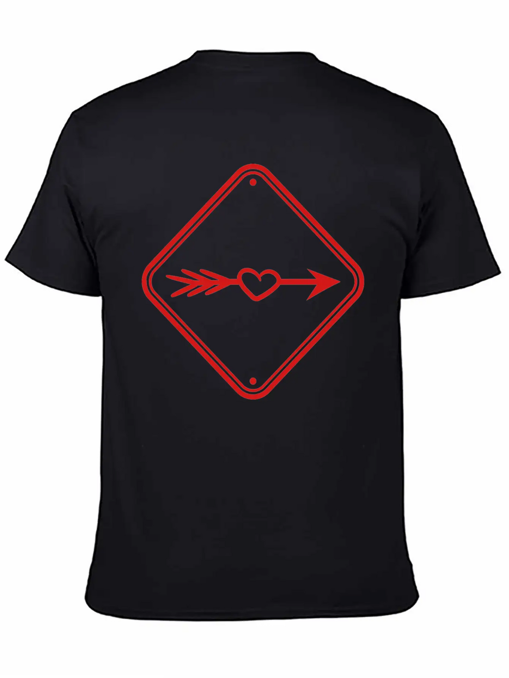 Love Eros Arrow Sign Hint Alert Beware Caution In Timeless Short Sleeve Tee – Comfy And Minimalist Design