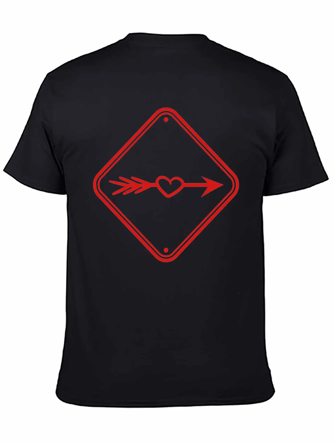 Love Eros Arrow Sign Hint Alert Beware Caution In Timeless Short Sleeve Tee – Comfy And Minimalist Design