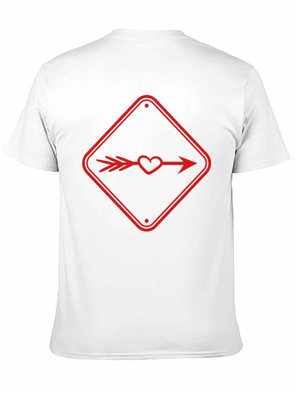 Love Eros Arrow Sign Hint Alert Beware Caution In Timeless Short Sleeve Tee – Comfy And Minimalist Design