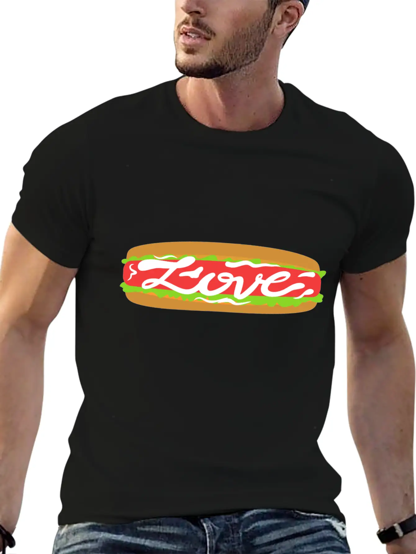 Love Food | Beautiful Gift Breathable Graphic T-Shirt – Perfect For Casual Days
