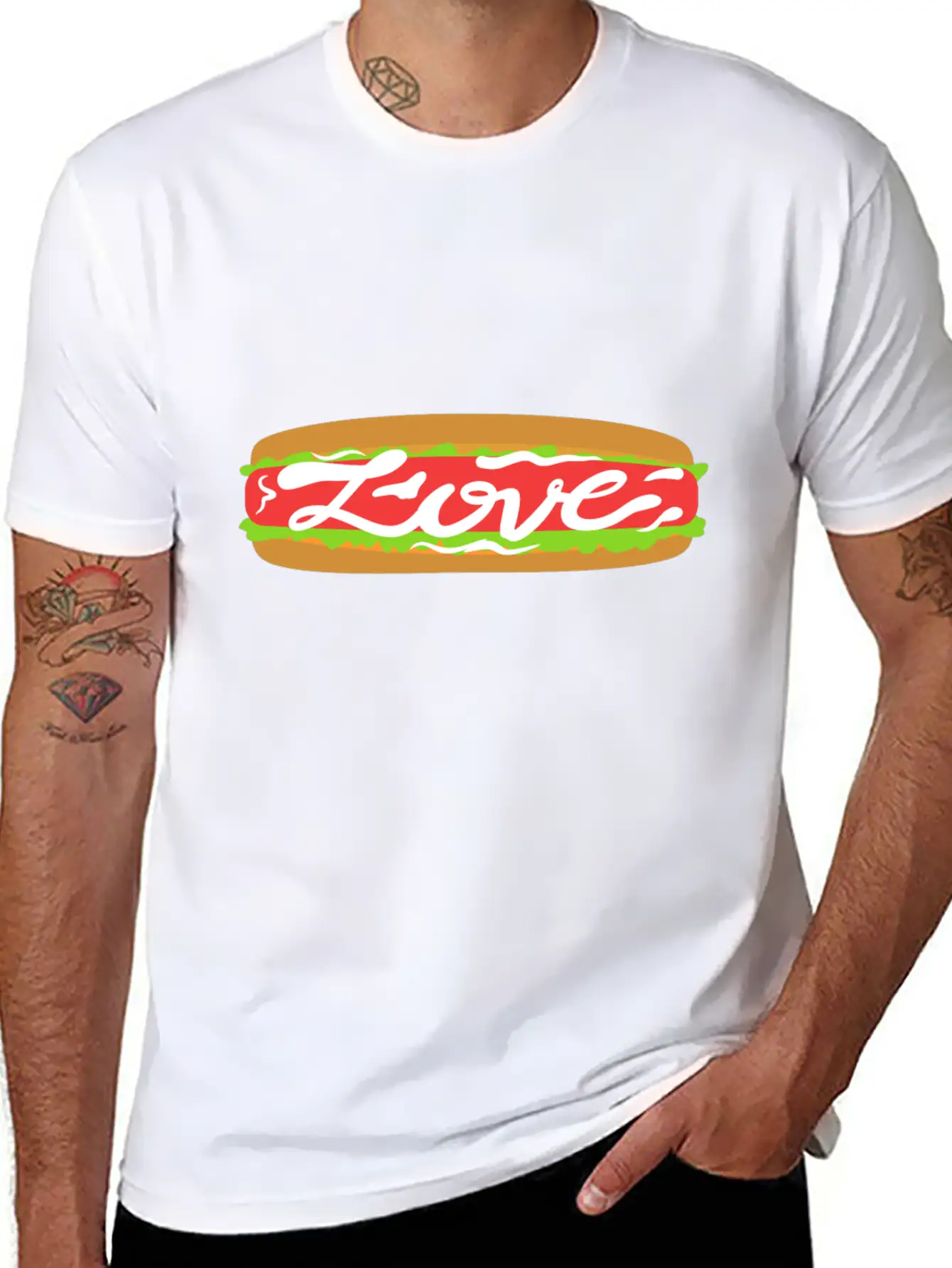 Love Food | Beautiful Gift Breathable Graphic T-Shirt – Perfect For Casual Days