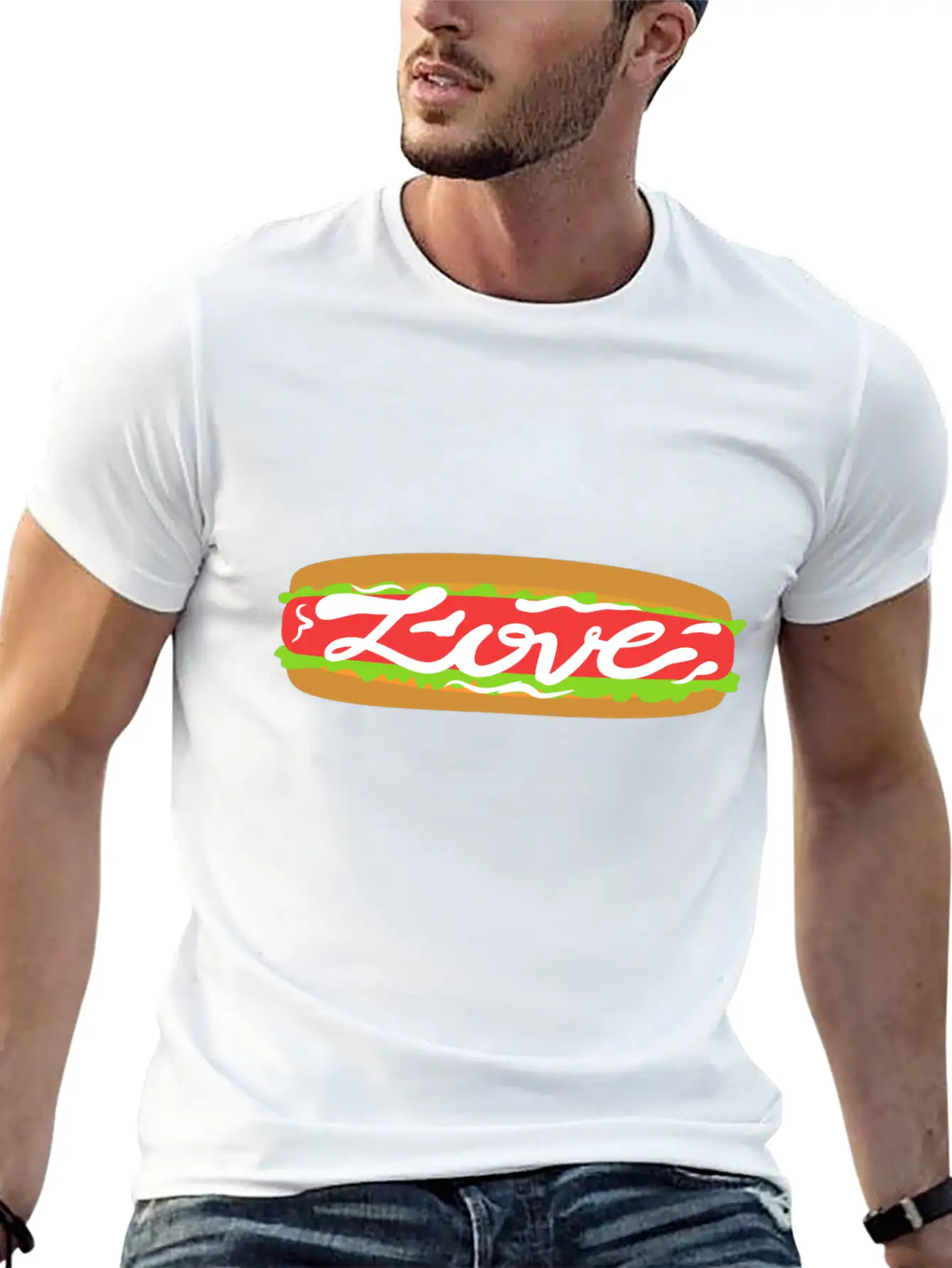 Love Food | Beautiful Gift Breathable Graphic T-Shirt – Perfect For Casual Days