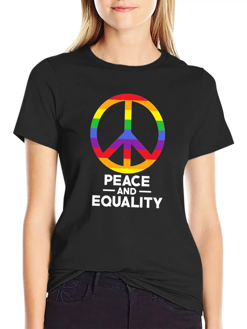 Love, Freedom, Peace Breathable Soft Cotton T-Shirt – Timeless Casual Look
