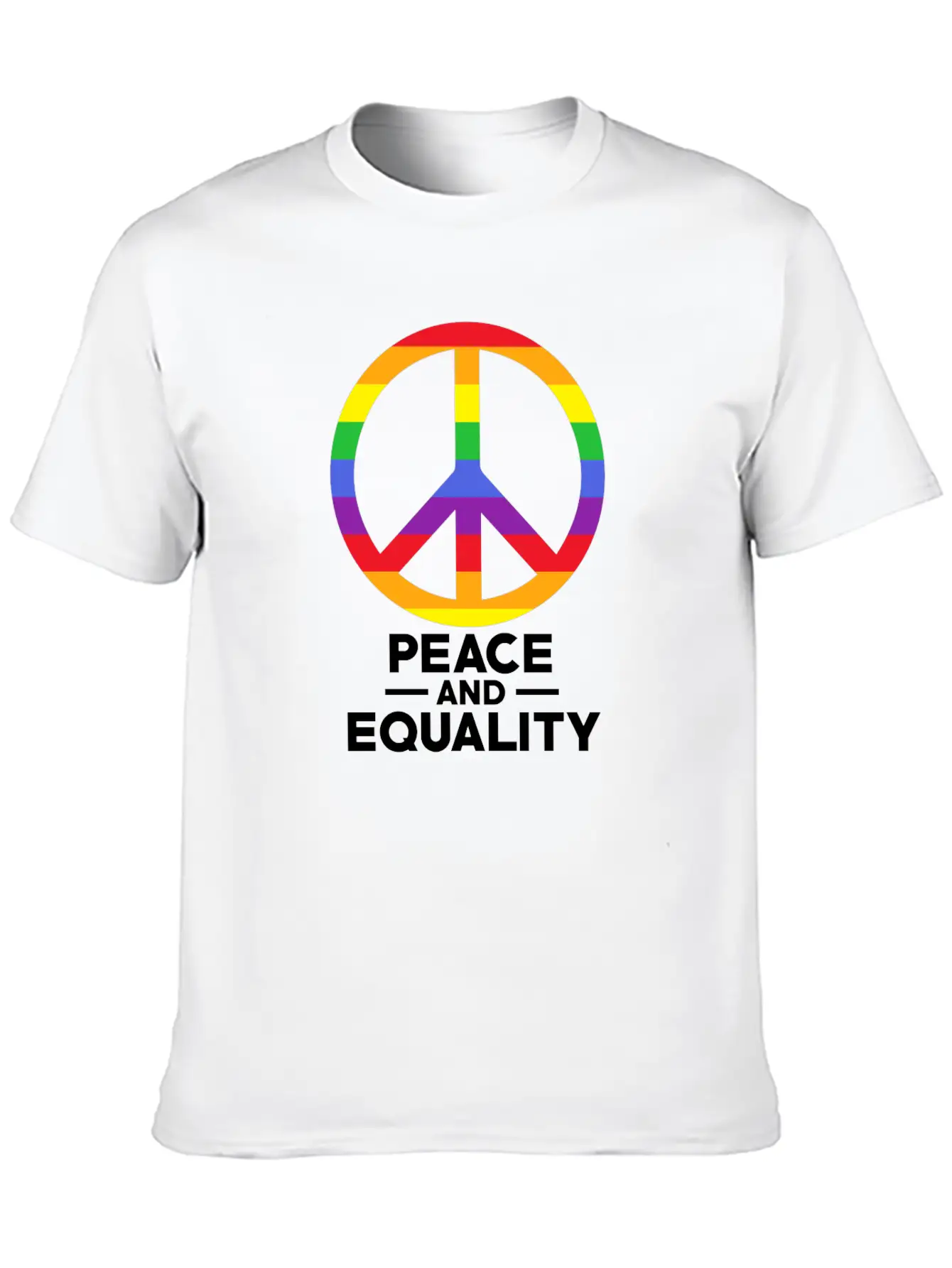 Love, Freedom, Peace Breathable Soft Cotton T-Shirt – Timeless Casual Look