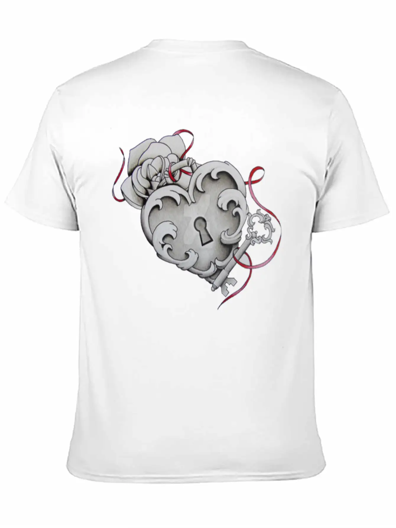 Love Heart Lock And Key Unisex Casual T-Shirt – Clean Design For Daily Comfort