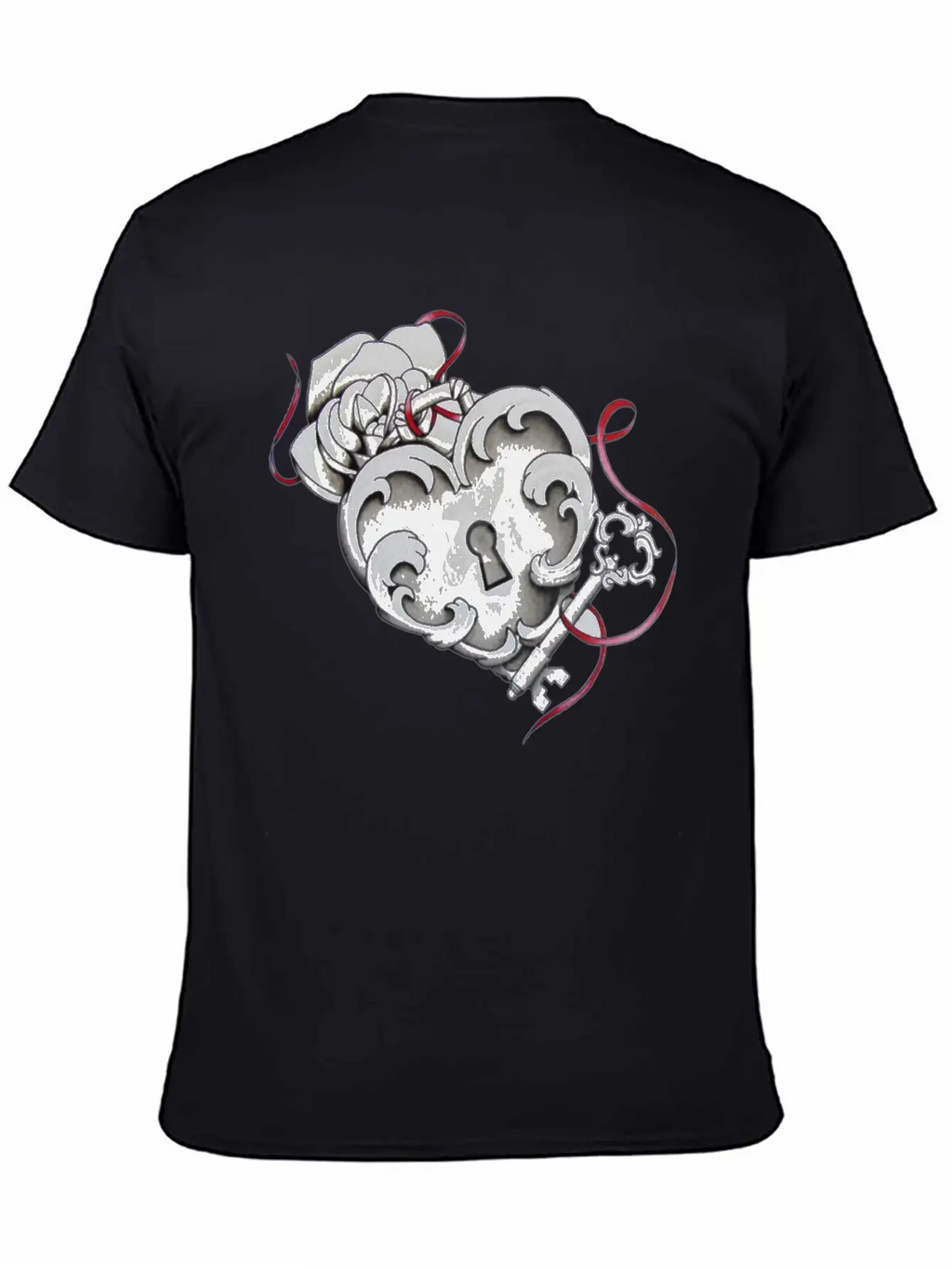 Love Heart Lock And Key Unisex Casual T-Shirt – Clean Design For Daily Comfort