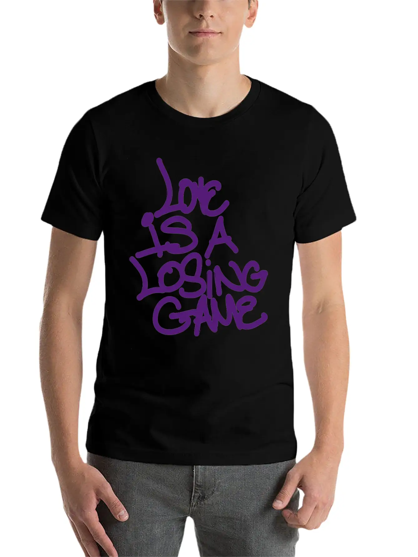 Love Is A Losing Game Basic Graphic T-Shirt – Daily Comfort In Soft Cotton