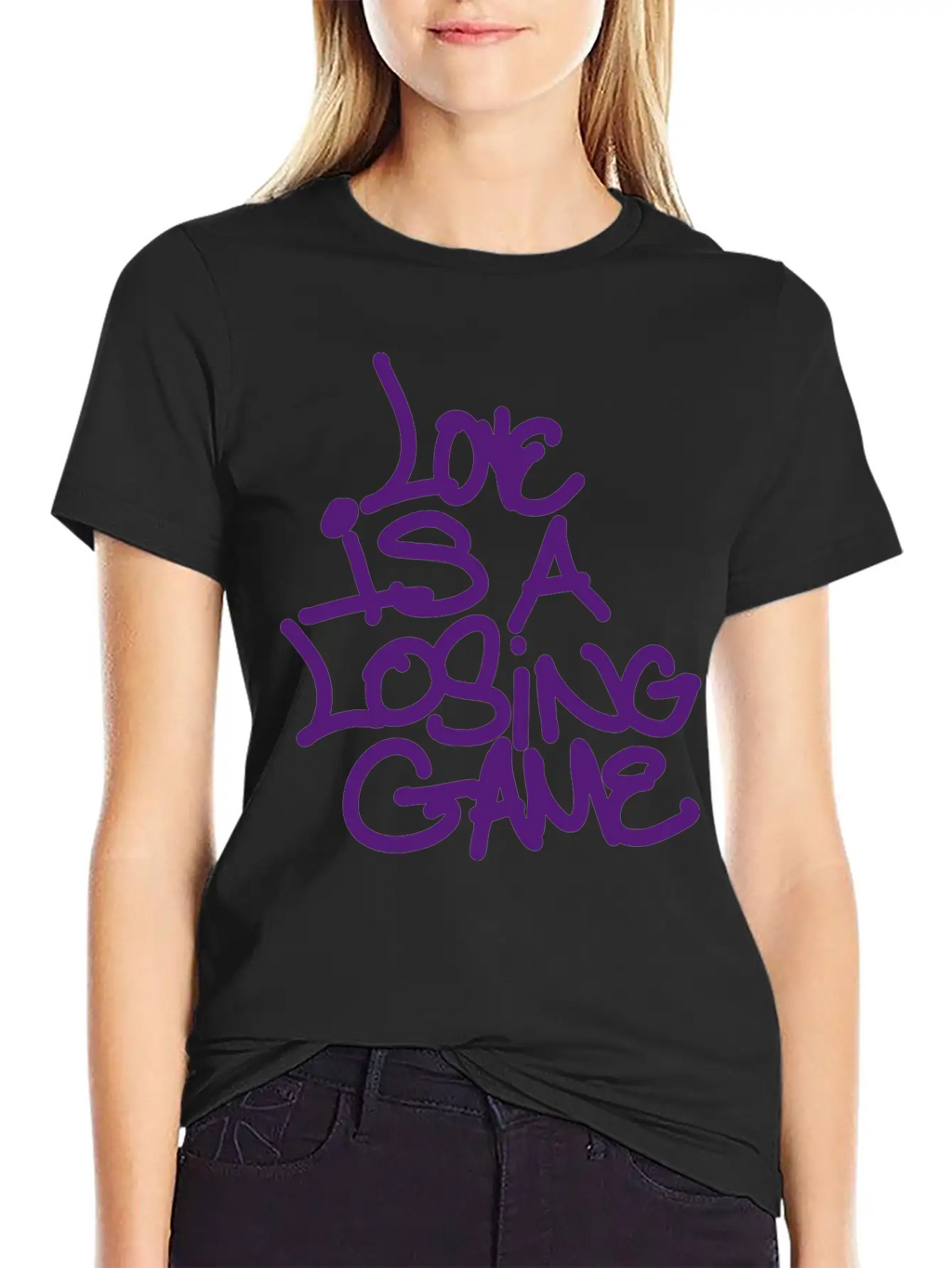 Love Is A Losing Game Basic Graphic T-Shirt – Daily Comfort In Soft Cotton