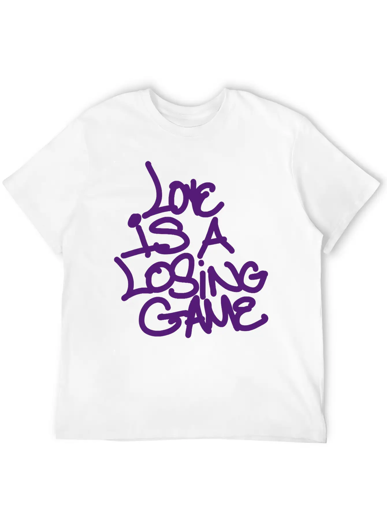 Love Is A Losing Game Basic Graphic T-Shirt – Daily Comfort In Soft Cotton