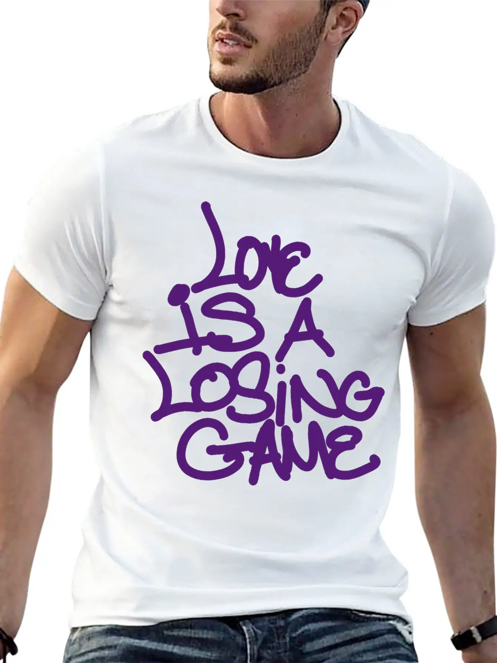 Love Is A Losing Game Basic Graphic T-Shirt – Daily Comfort In Soft Cotton