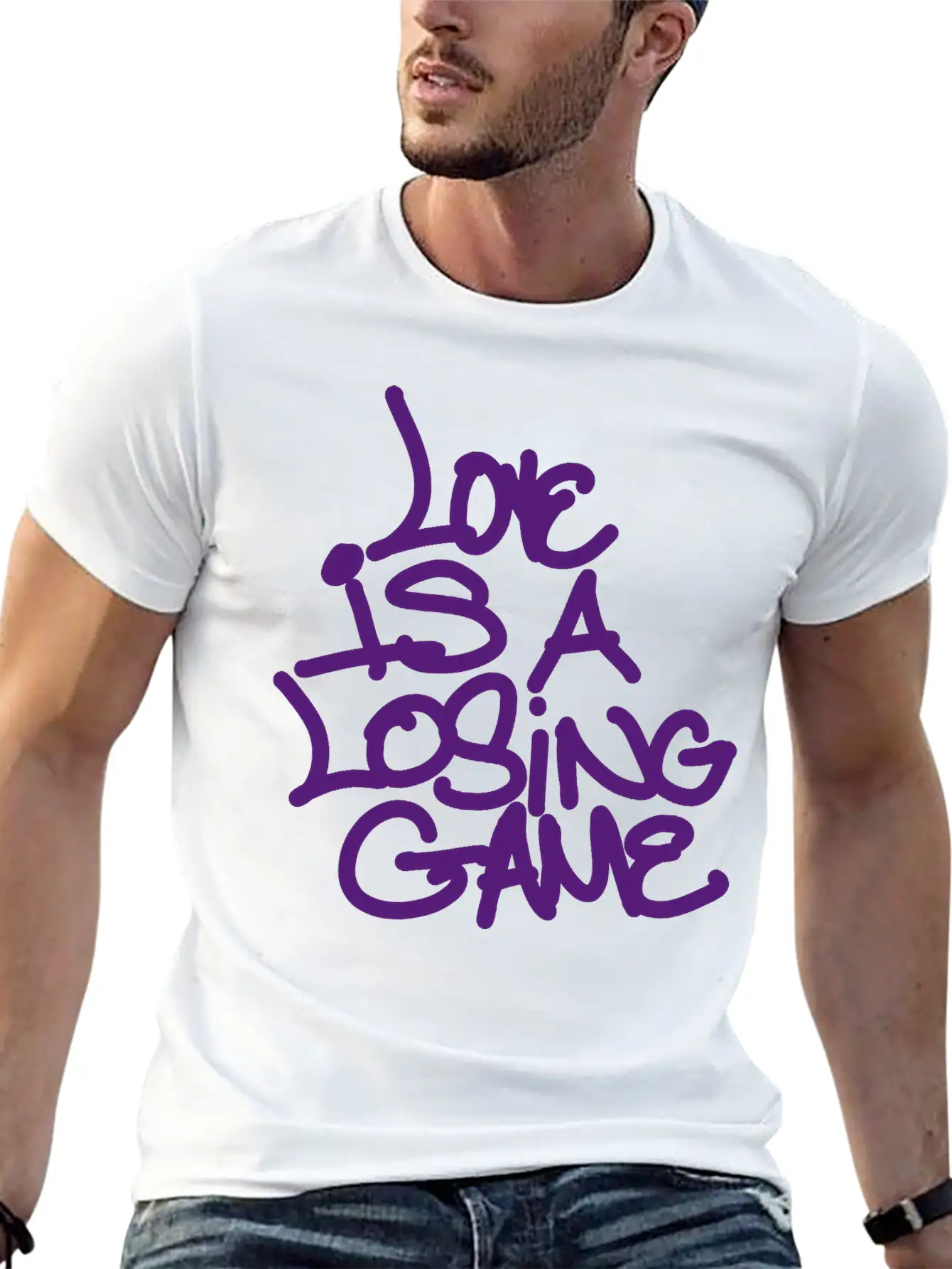 Love Is A Losing Game Basic Graphic T-Shirt – Daily Comfort In Soft Cotton