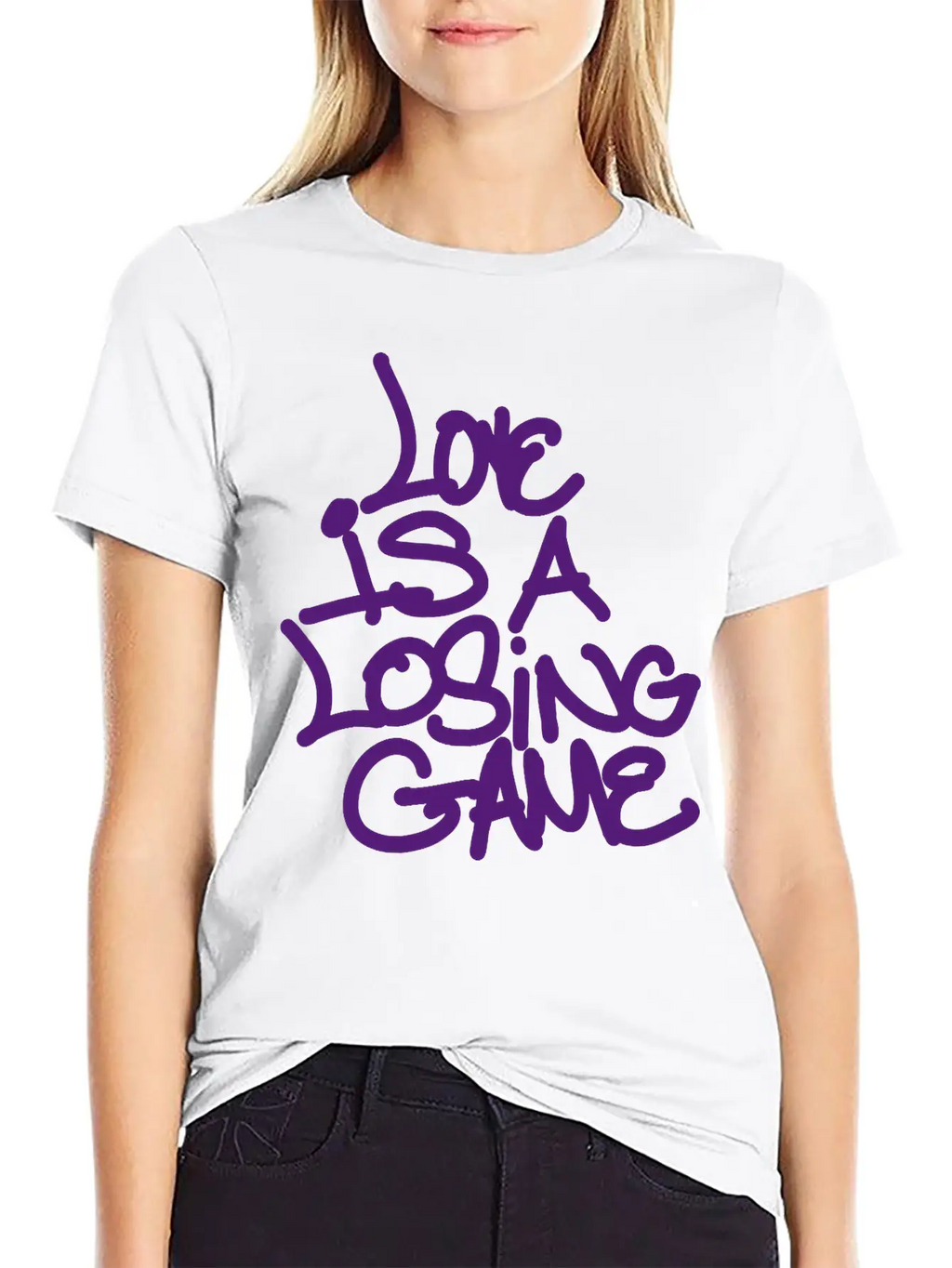 Love Is A Losing Game Basic Graphic T-Shirt – Daily Comfort In Soft Cotton